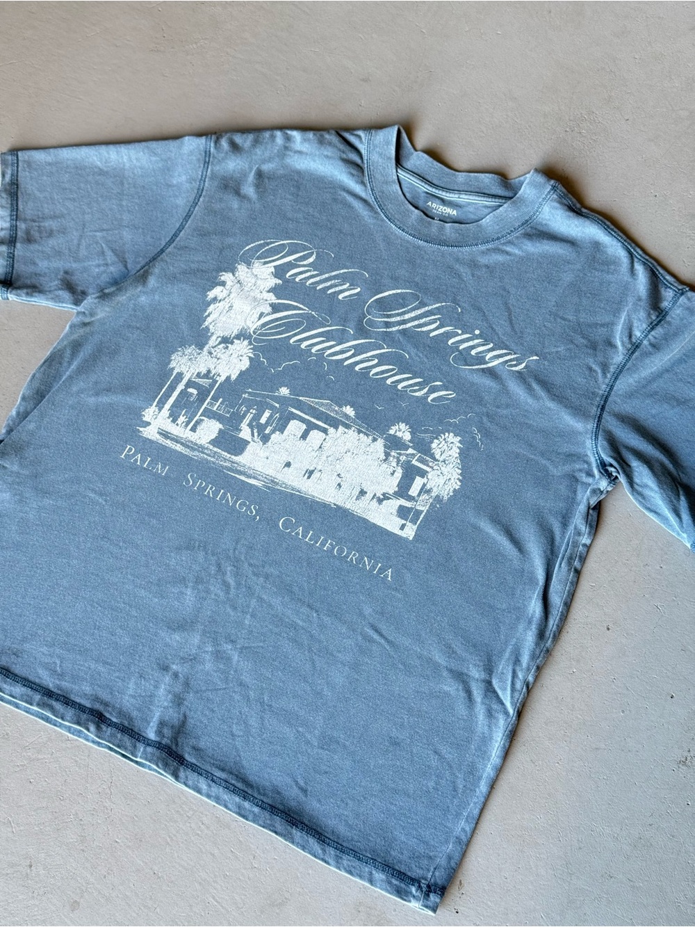 Arizona Jean Company Vintage-Style Palm Springs Graphic Tee - Light Blue